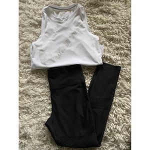 Nike shirt/yoga leggings combo